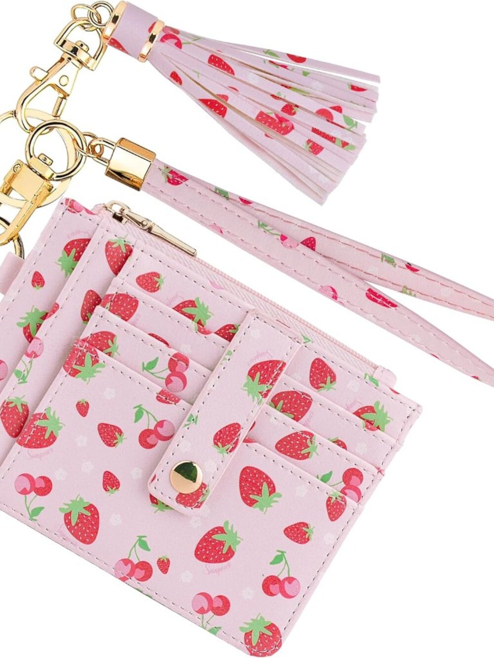 Small Wristlet Wallets for Women RFID Credit Card Holder Wallet Keychain Wristle